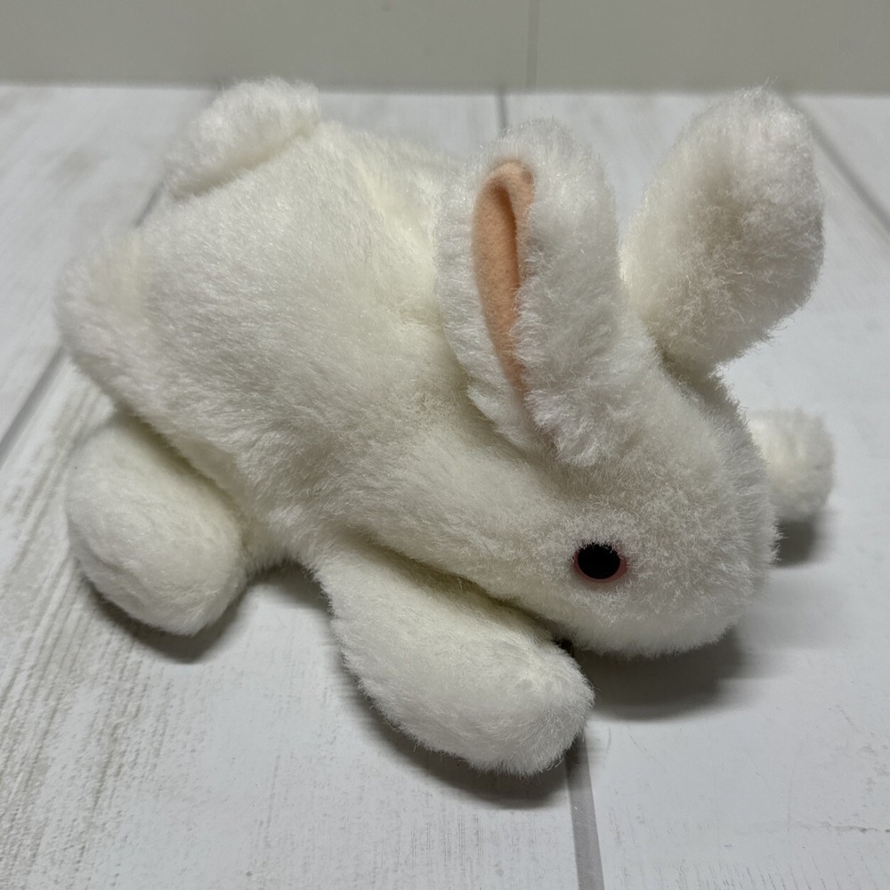 Folkmanis Realistic Hand Puppet 7"  White RABBIT Baby Bunny Plush Stuffed animal